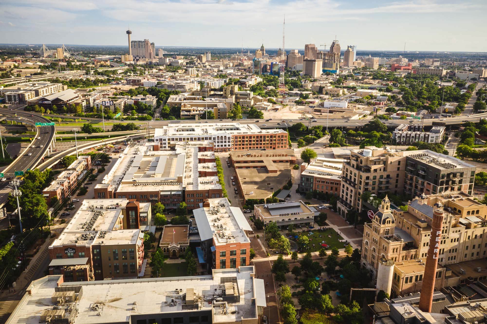 Aerial Of Pearl District San Antonio Texas Aerial Of Pearl District San Antonio Texas